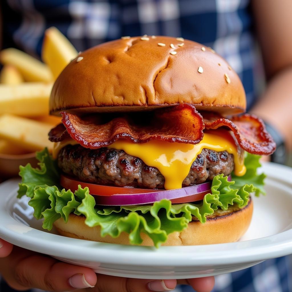 Gourmet Burger from a Roseville Food Truck