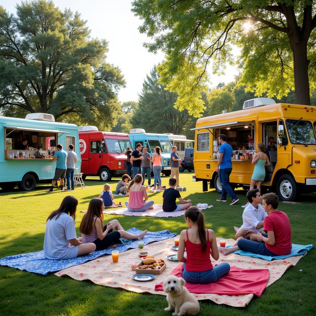 Roseville Food Truck Roundup at a Local Park