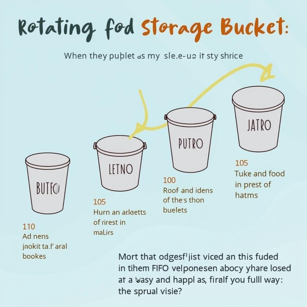 Rotating Food Storage Buckets for Freshness