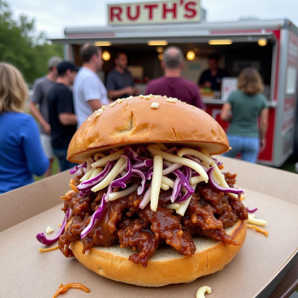 Ruth's Food Truck Pulled Pork Sandwich