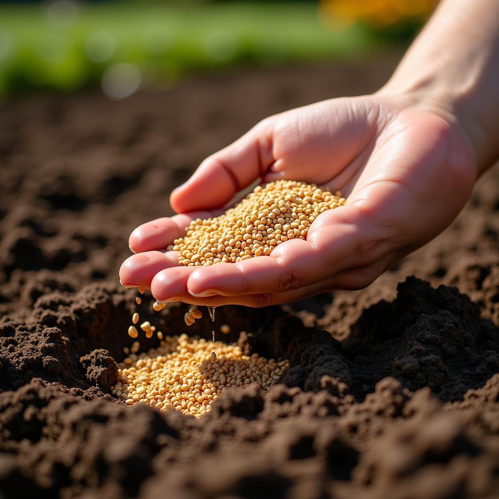 Planting Rye Seeds for a Food Plot