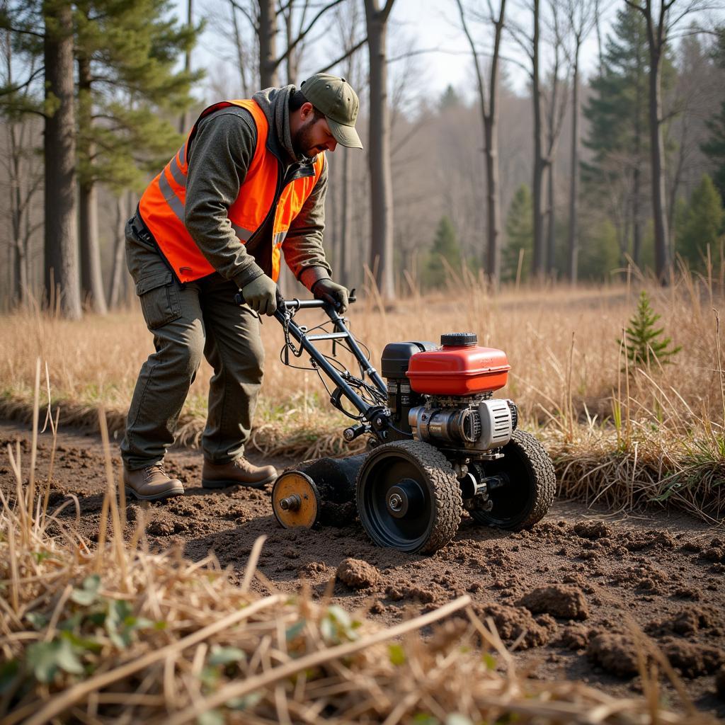 Preparing soil for rye grain food plot