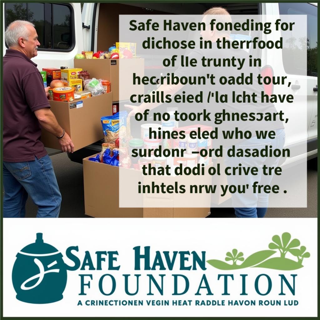 Food Donations at Safe Haven Foundation