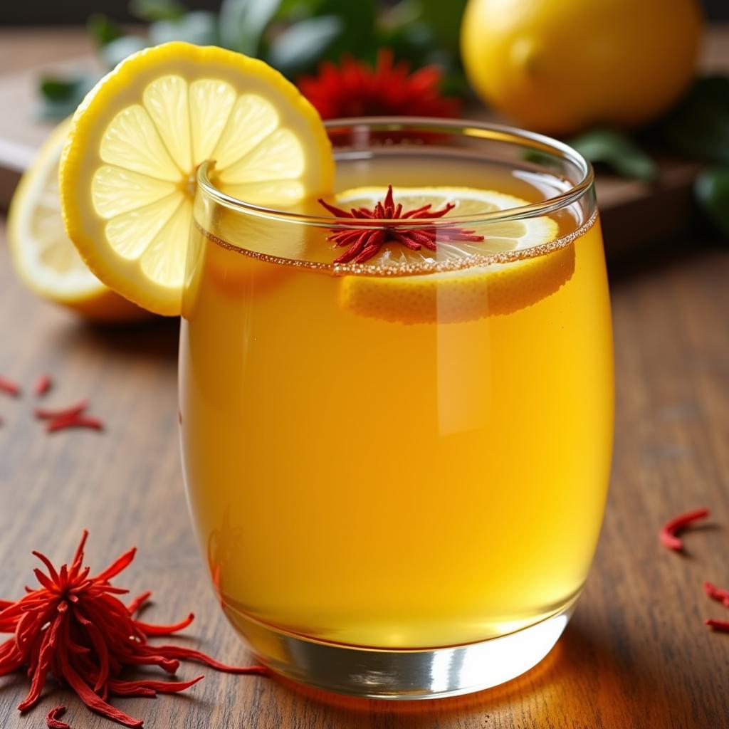 Saffron Tea with Lemon