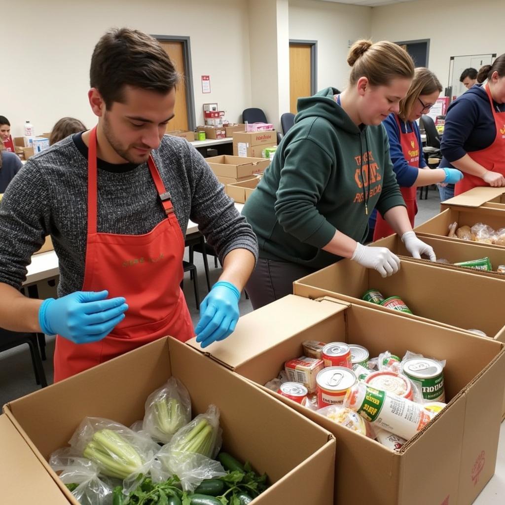 Volunteers at Saint Sabina Parish Food Distribution Center