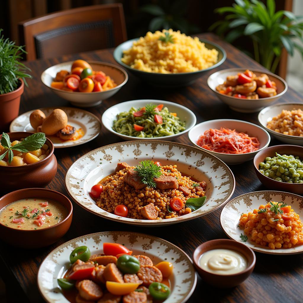 Savoring exotic dishes from different cultures, experiencing a range of flavors and textures.