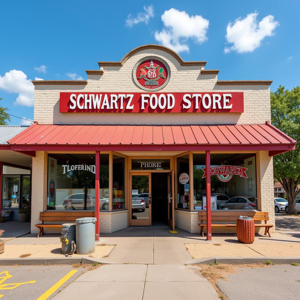 Schwartz Food Store Exterior in Goldthwaite, Texas