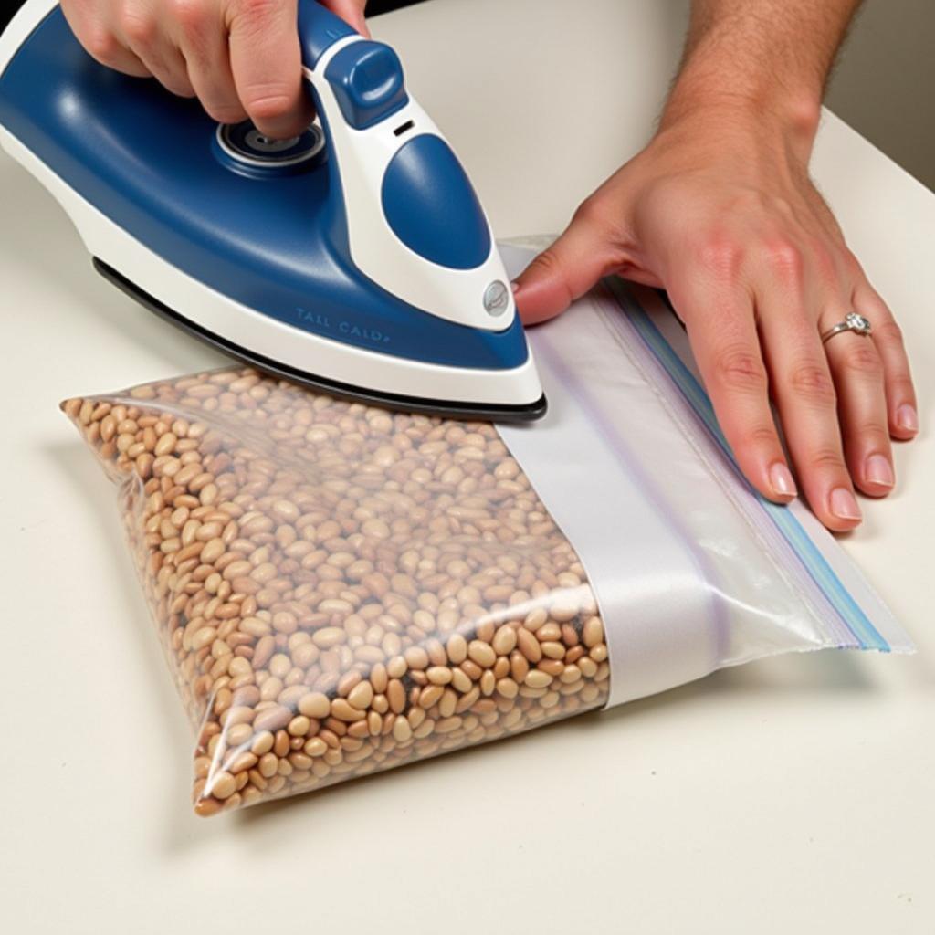 Sealing a Gallon Mylar Bag with an Iron