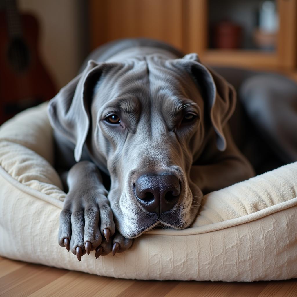 Senior Gentle Giant Resting Peacefully