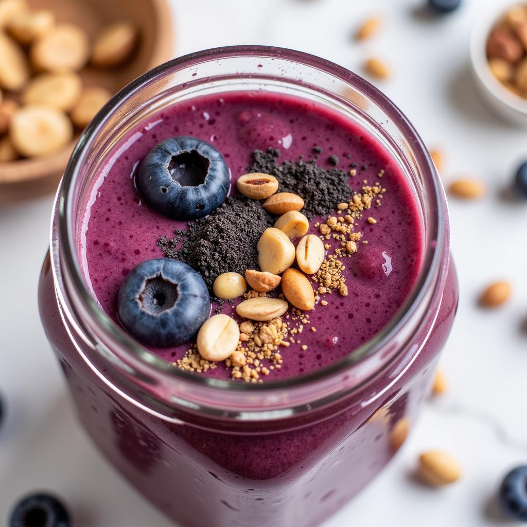 Shilajit Smoothie with Berries and Nuts