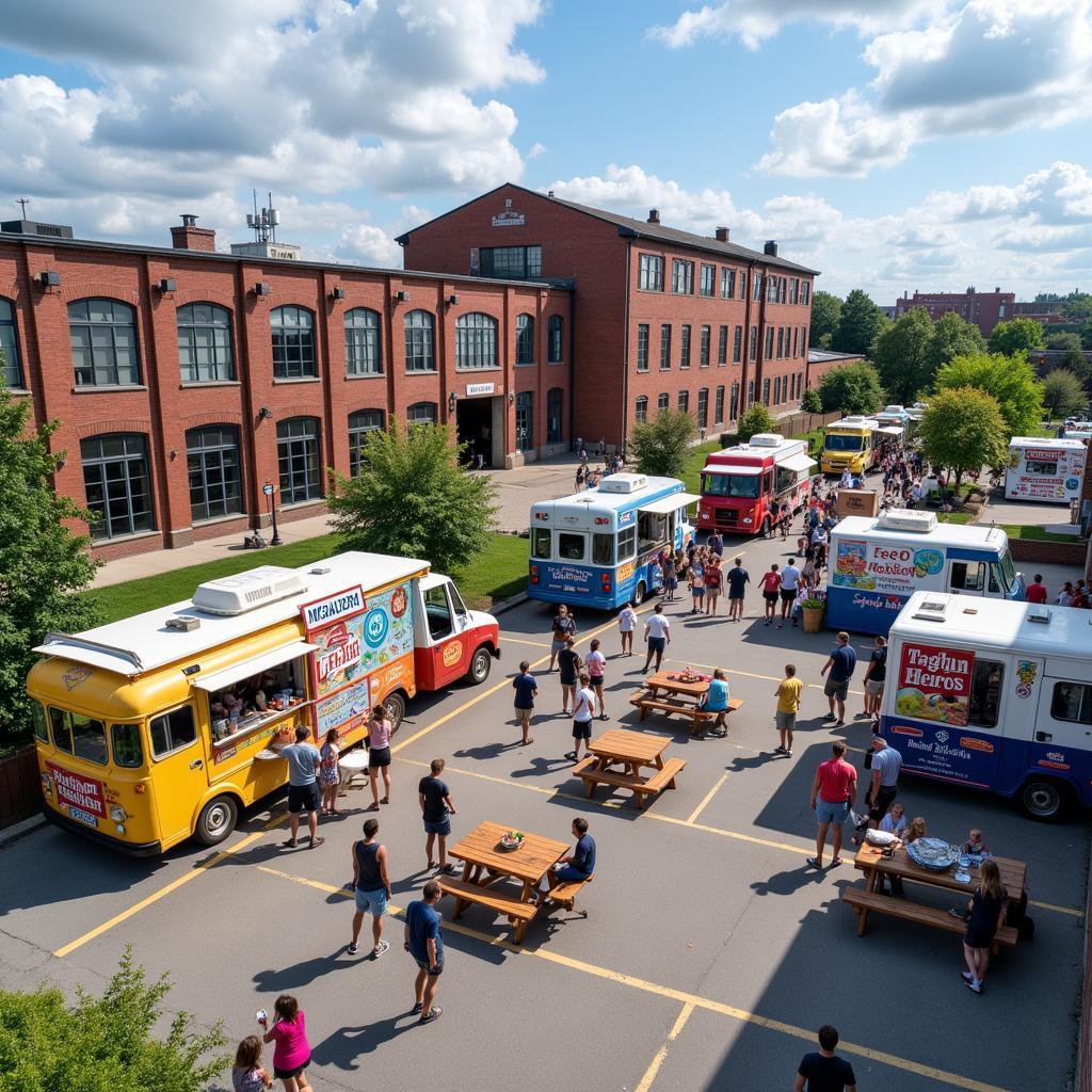 Food Truck Event at a Shirt Factory