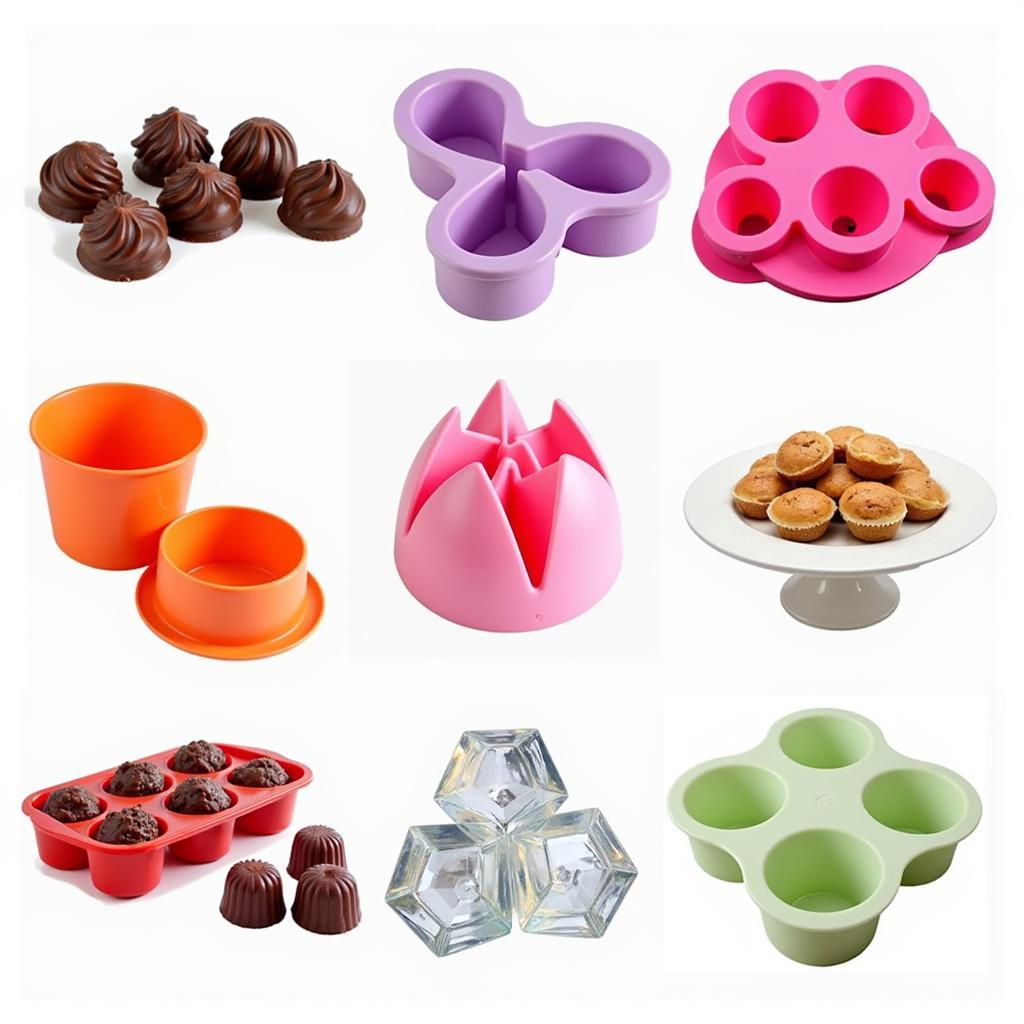 Various Silicone Food Molds for Baking and Freezing