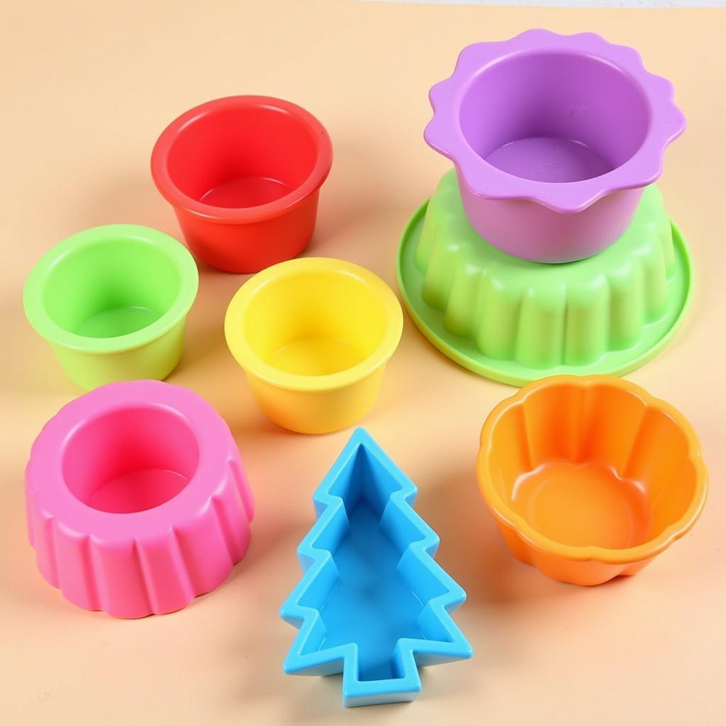 Flexible silicone food moulds for baking cakes, muffins, and other treats