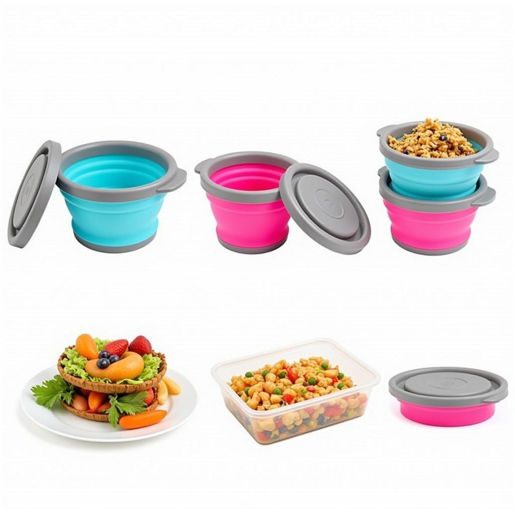 Variety of Silicone Food Storage Containers