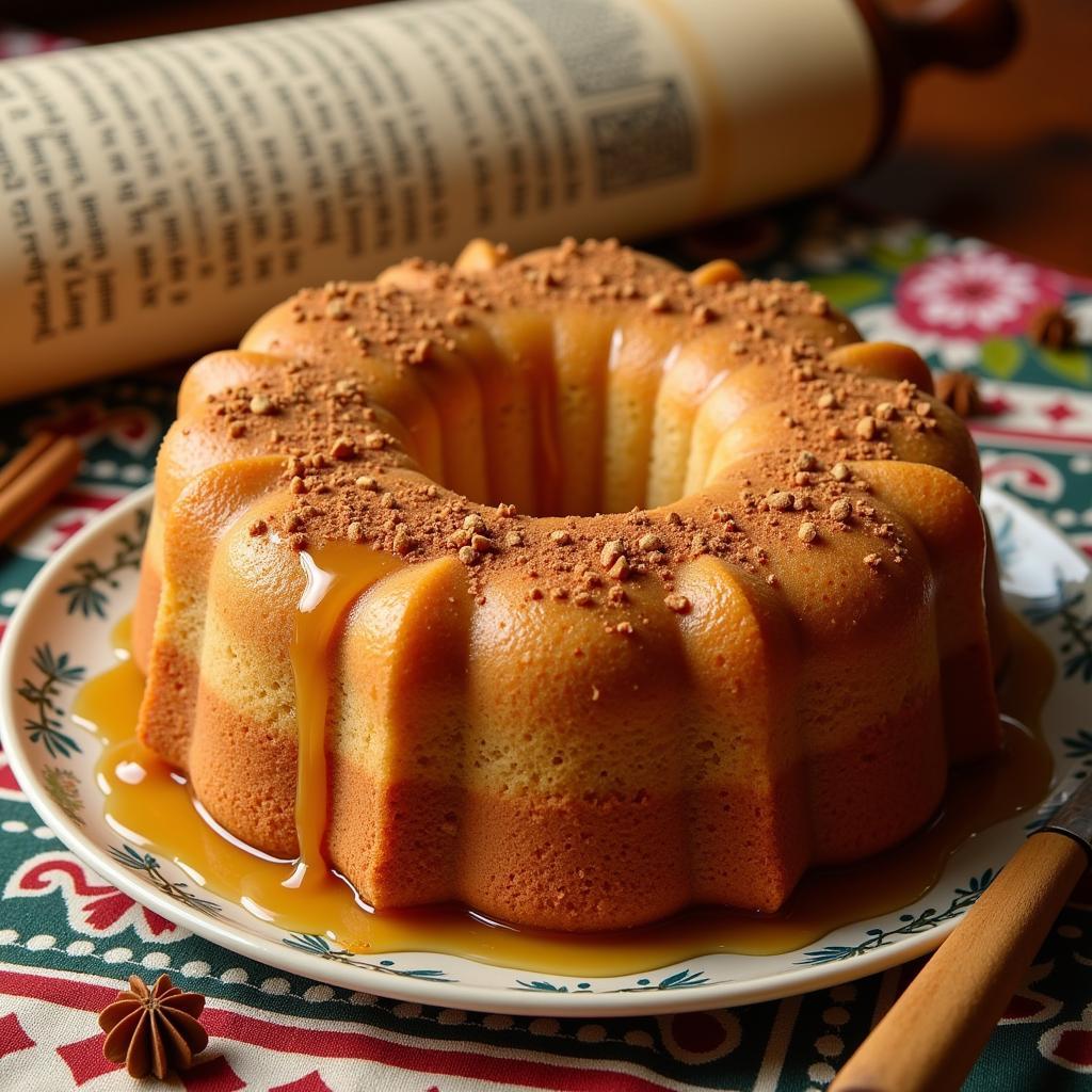 Simchat Torah Honey Cake with Drizzled Honey and Spices