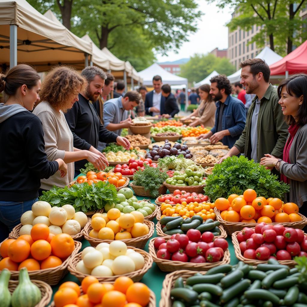 Vibrant Slow Food Market