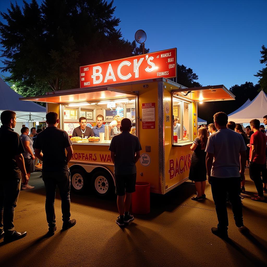 Small Food Trailer Mobility at a Festival