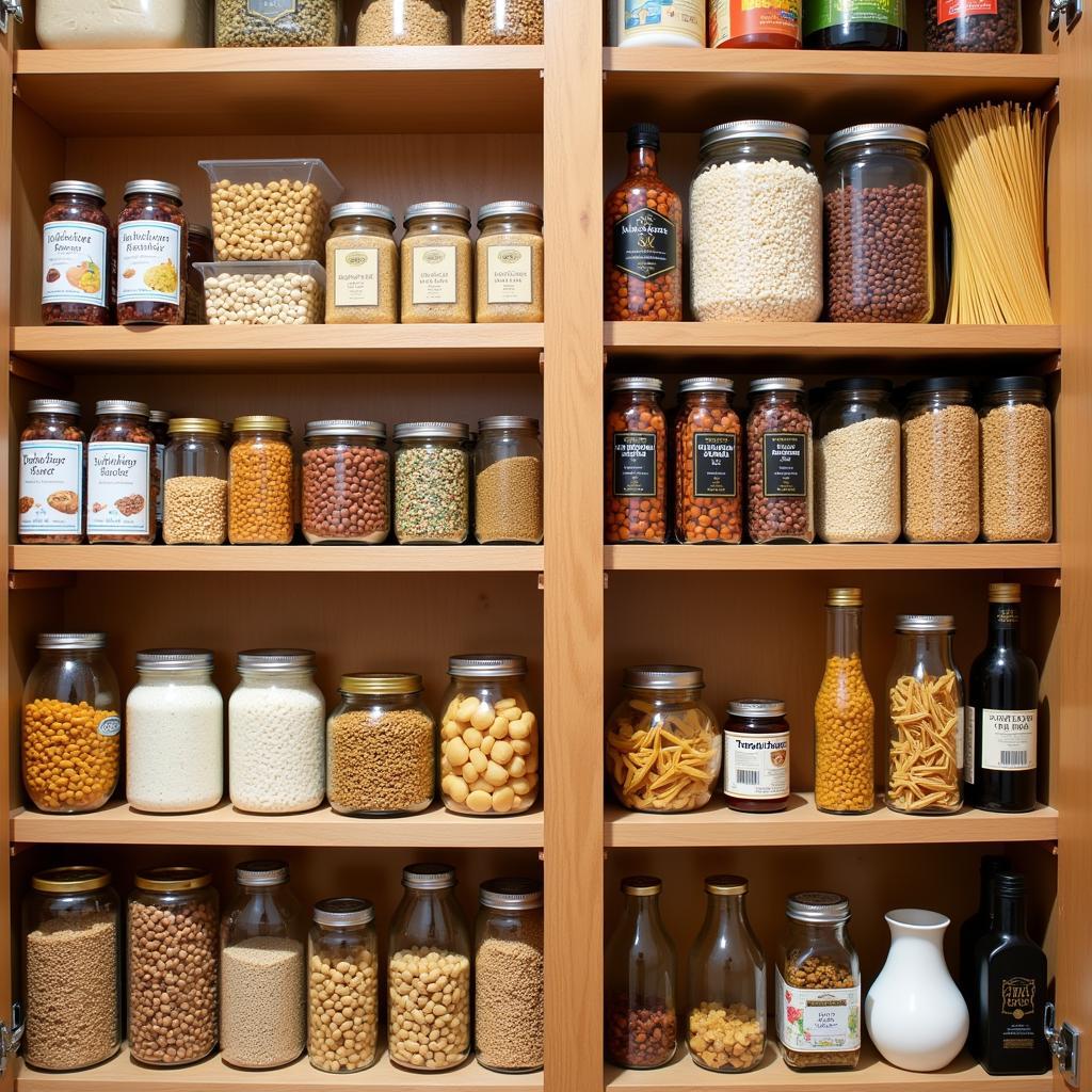 Smart Choice Pantry Staples: Canned goods, beans, rice, and pasta.