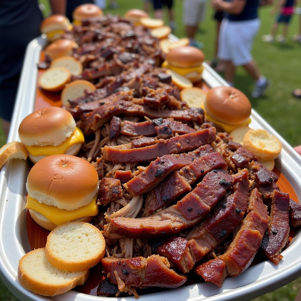 Smoked Meats Tailgate Delight with Pulled Pork and Brisket