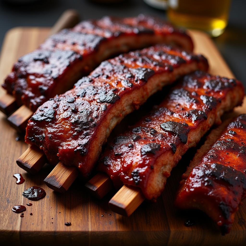 Smoked Ribs with Hickory Wood