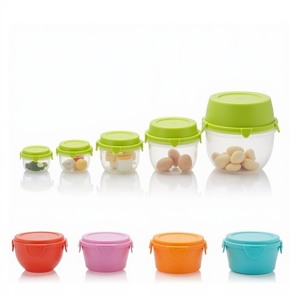 Various Sizes of Softshell Silicone Food Storage Containers