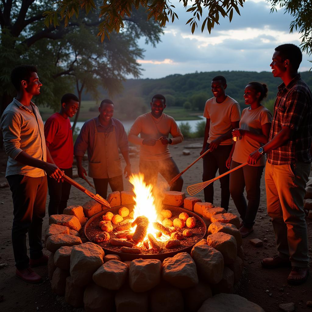 South African Braai in Action