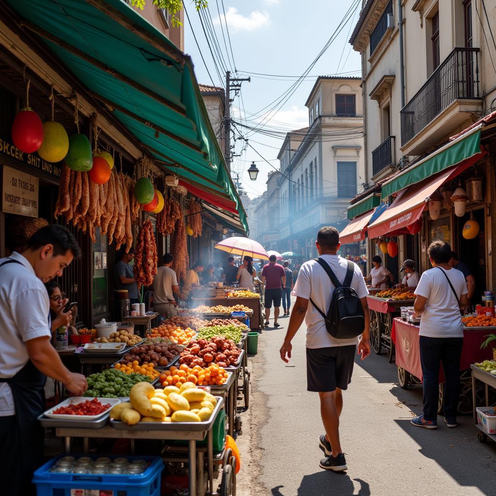 Vibrant South American Street Food Scene