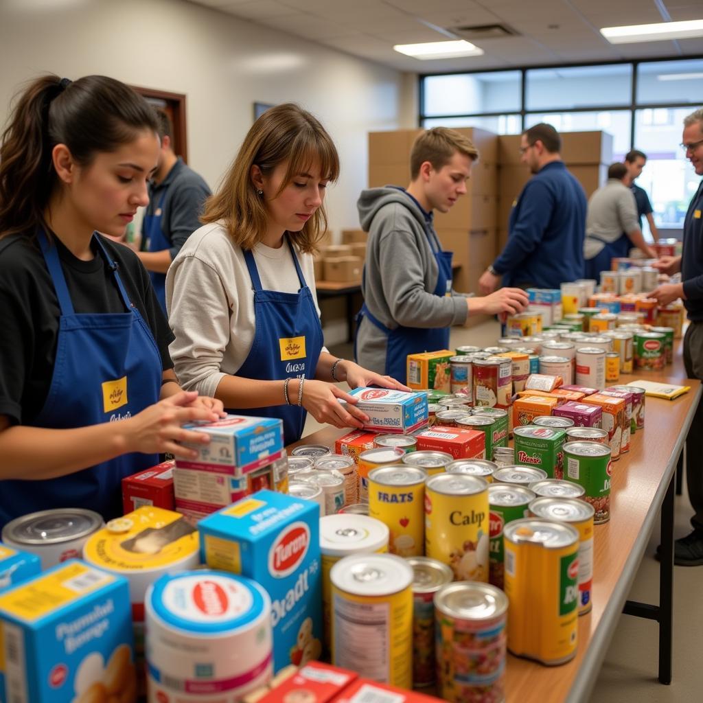 Volunteers at a St. Augustine food pantry