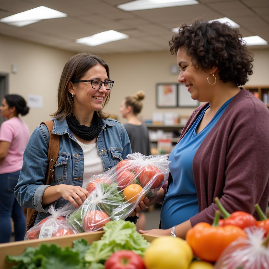 St. Martha's Food Pantry Volunteers Helping Clients