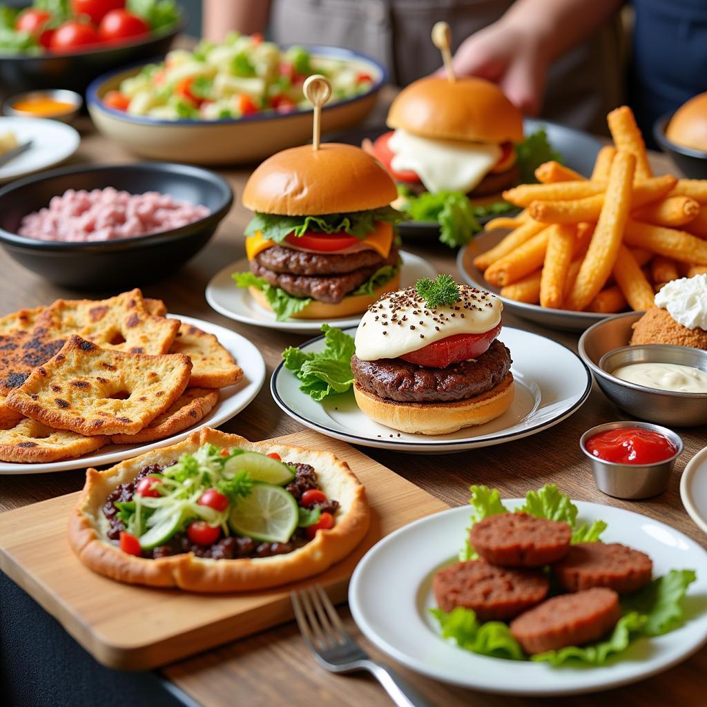 Close-up shots of delicious food from the Hey Stamford Food Fest