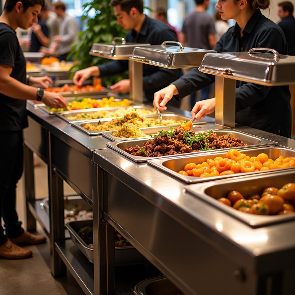 Standing Food Warmer at a Buffet