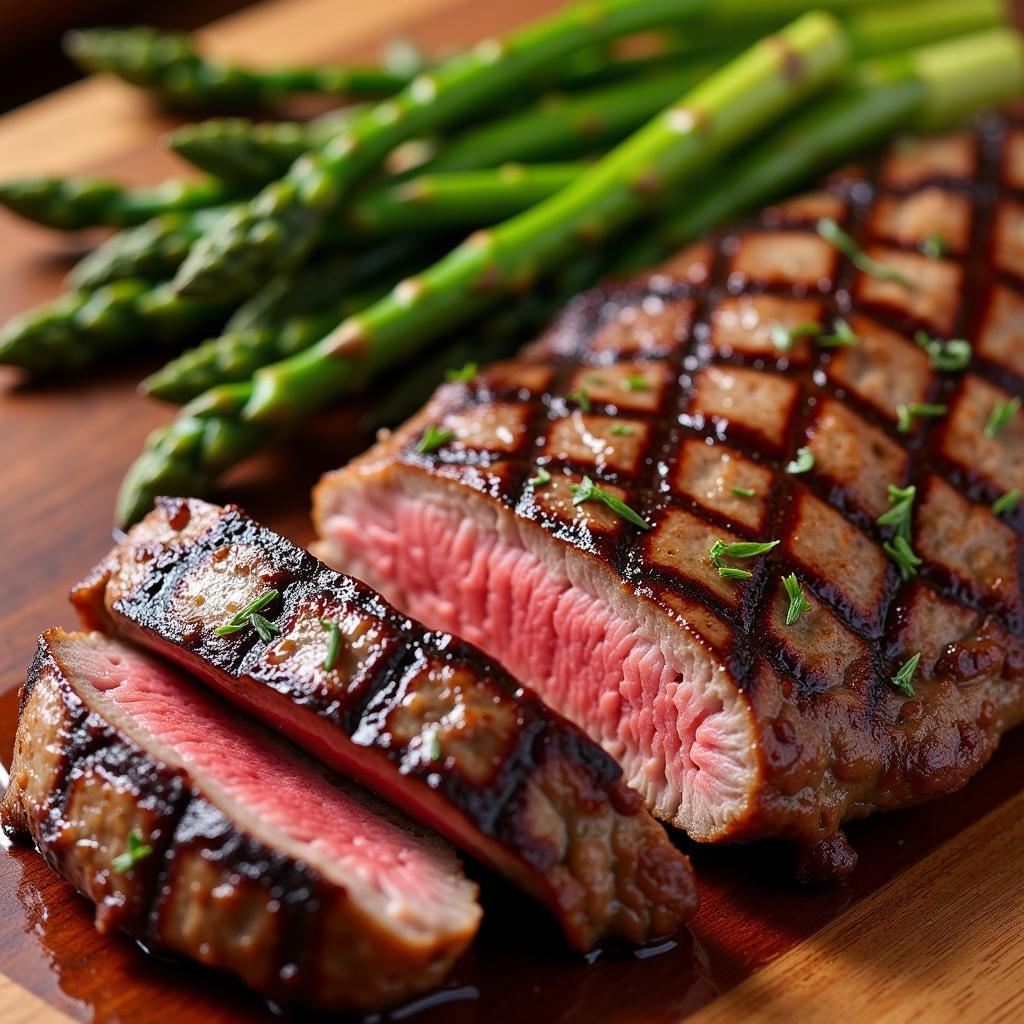 Grilled Steak and Asparagus