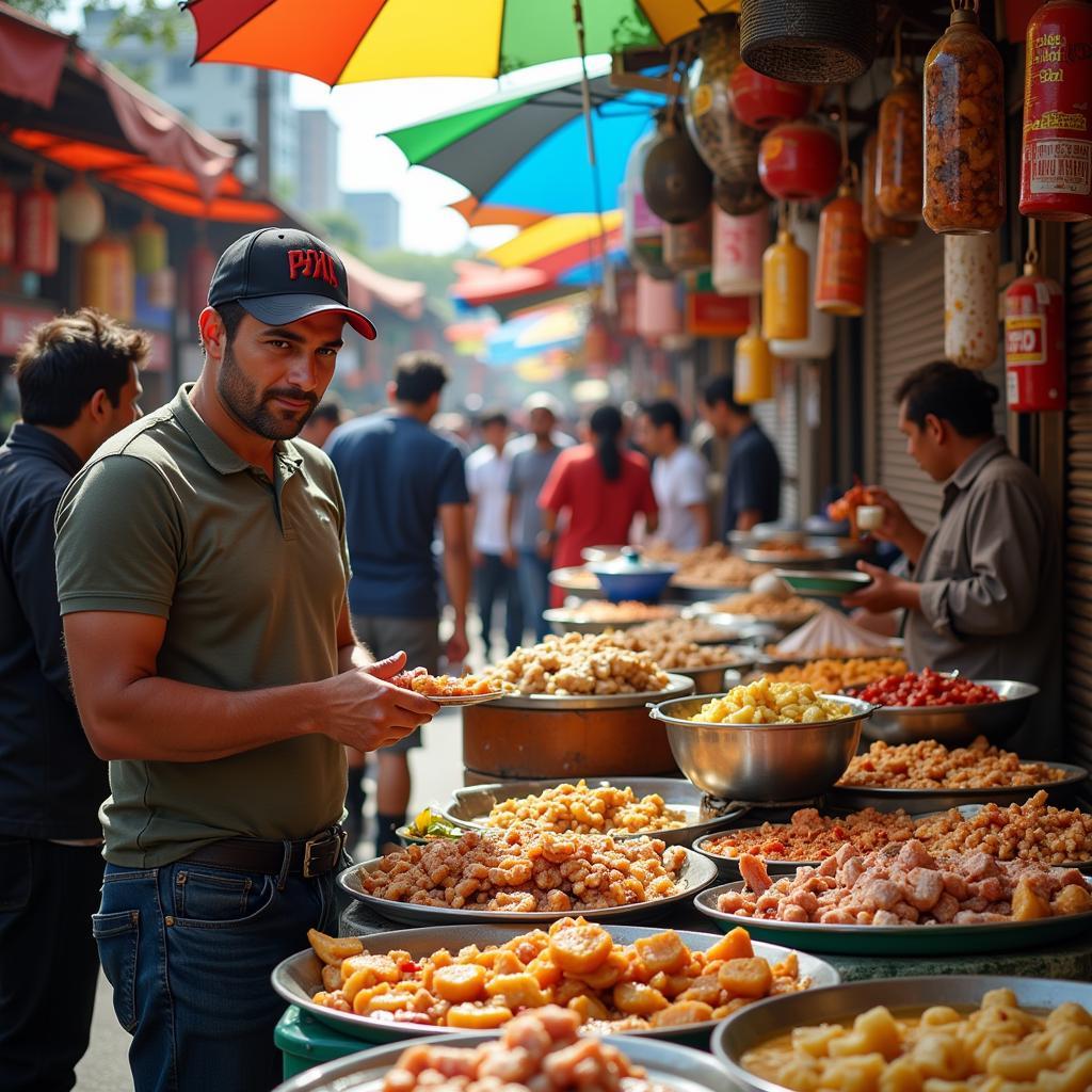 Steve Smith Explores a Vibrant Street Food Market