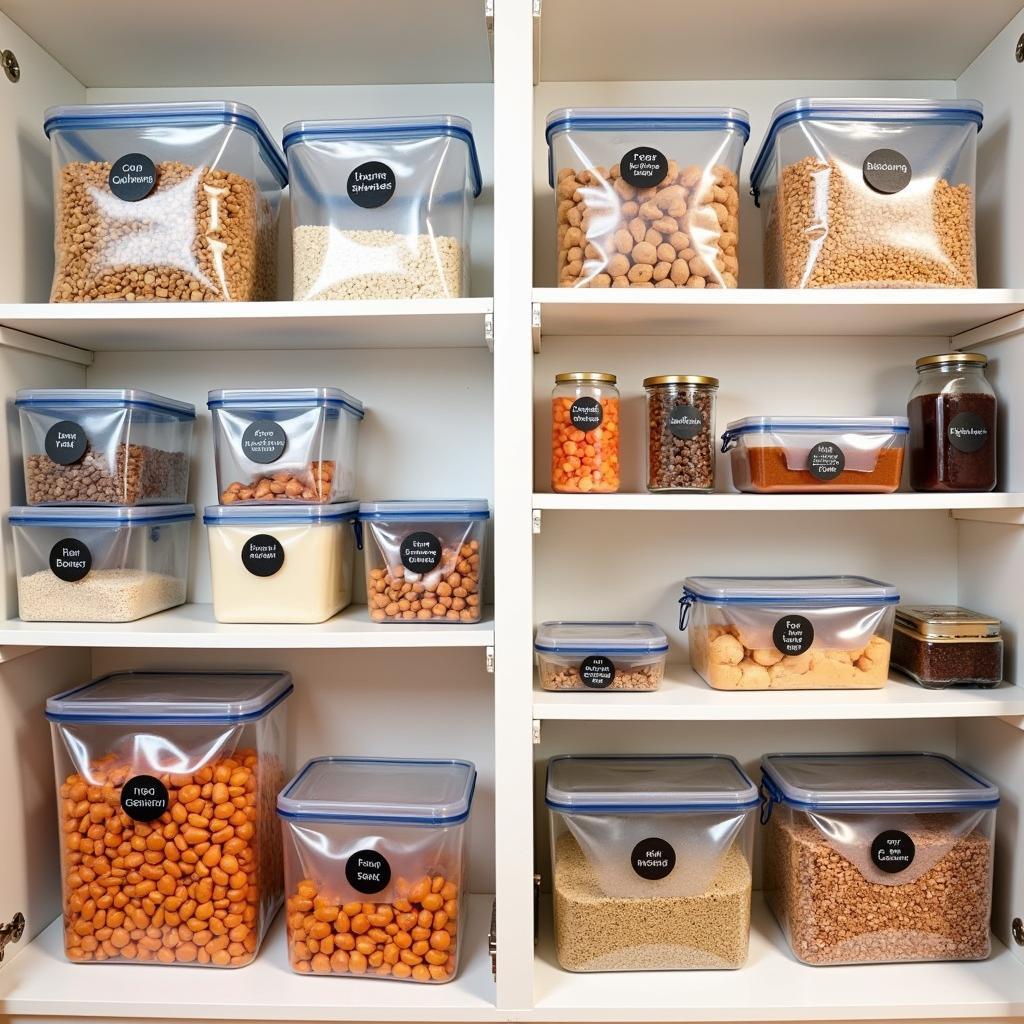 Storing Large Food Safe Bags Correctly in a Pantry