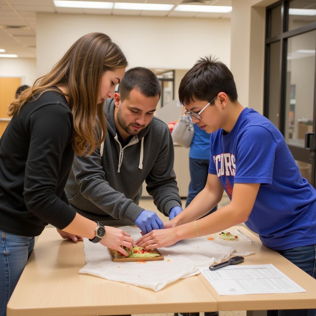 Students Collaborating on a Food Science Project