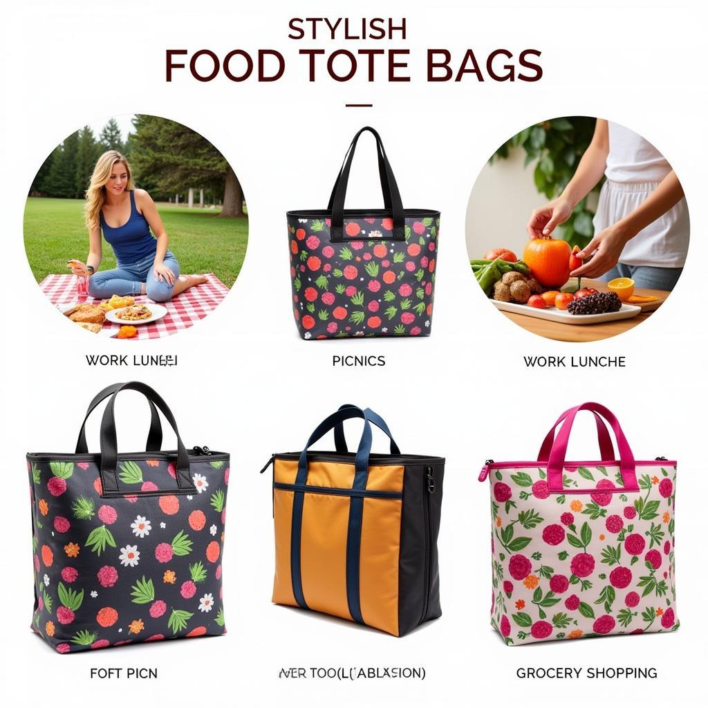 Stylish food tote bags for various occasions