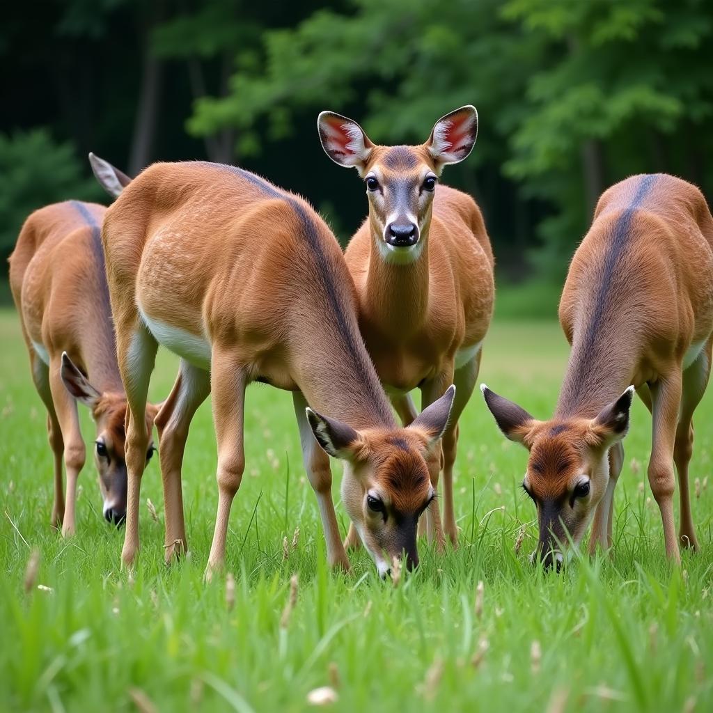 A Successful Oats Food Plot Attracting Deer