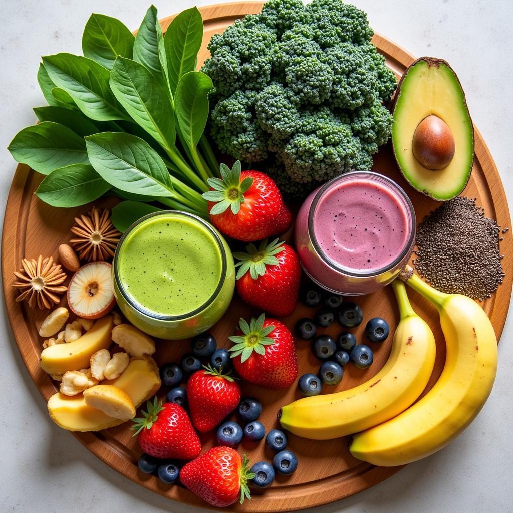 Super Food Smoothie Ingredients: A Colorful Array of Fruits, Vegetables, and Superfoods