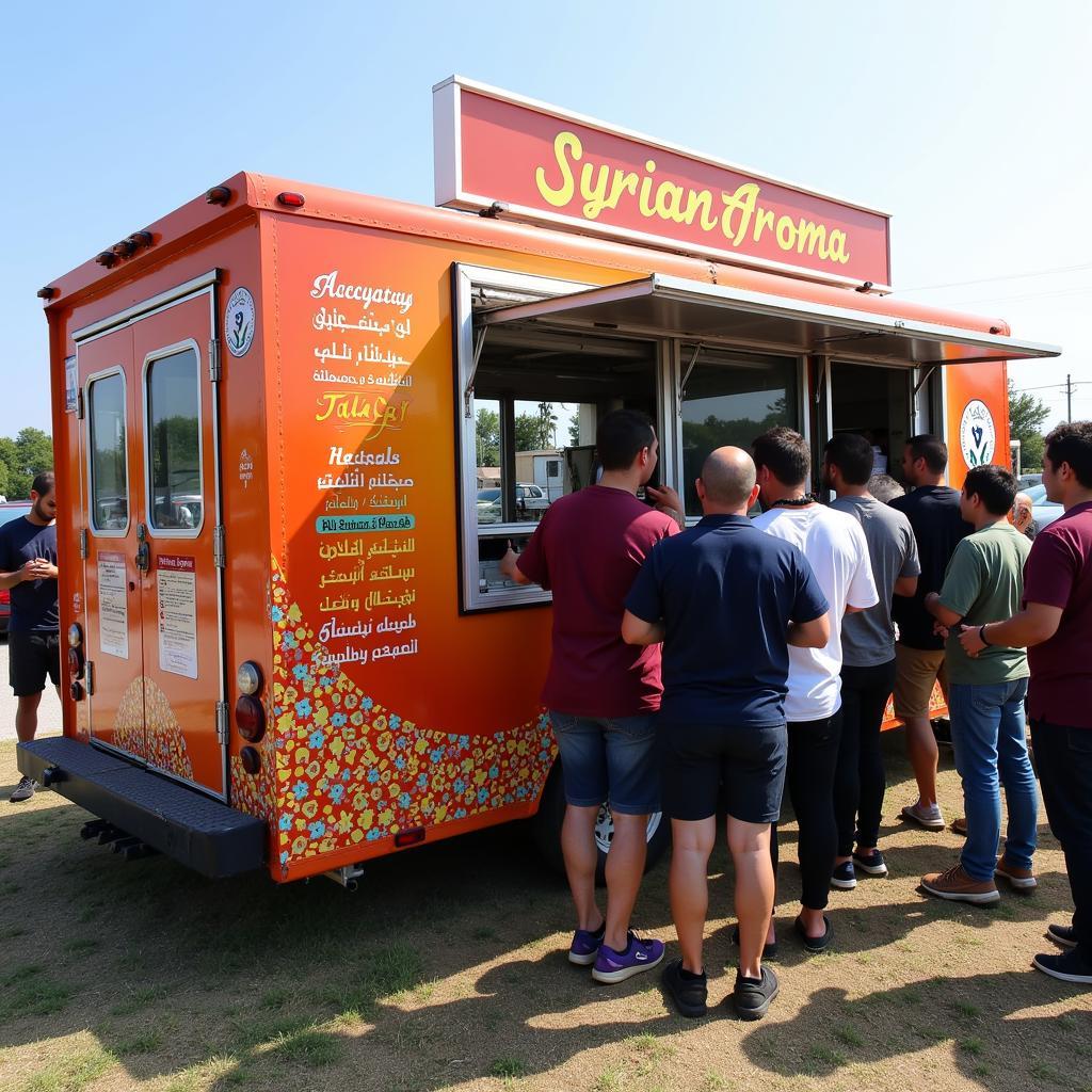 Syrian Aroma Food Truck Exterior - Serving Authentic Syrian Cuisine