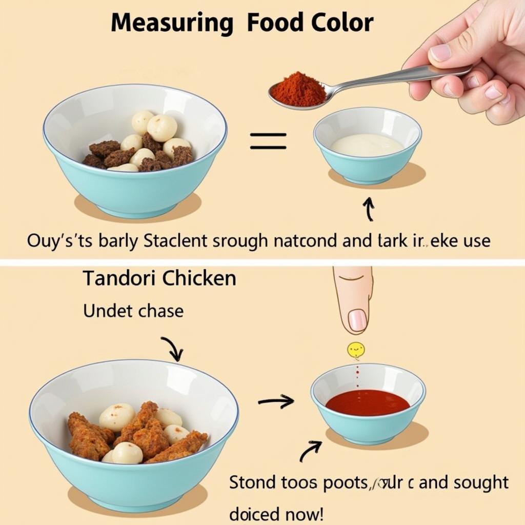 Measuring Tandoori Chicken Food Coloring