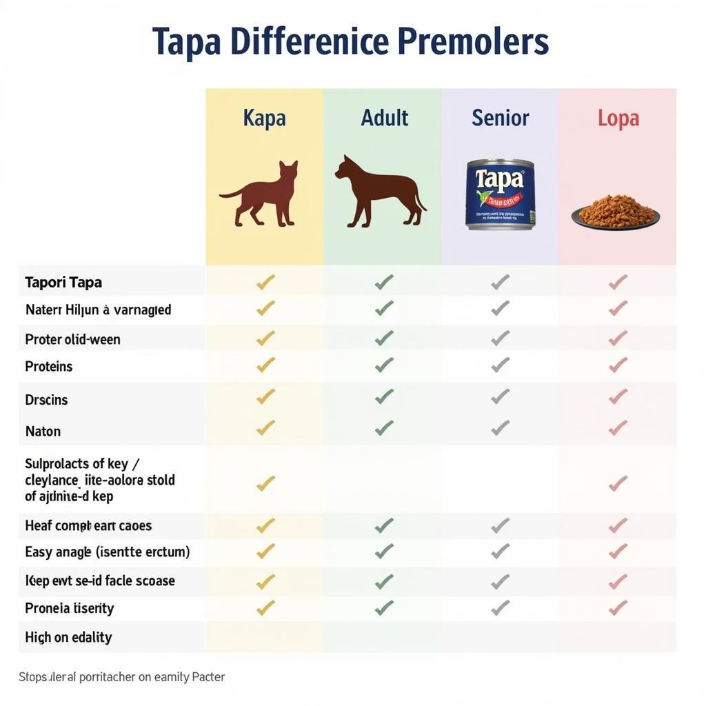 Tapa Wet Cat Food Life Stage Comparison