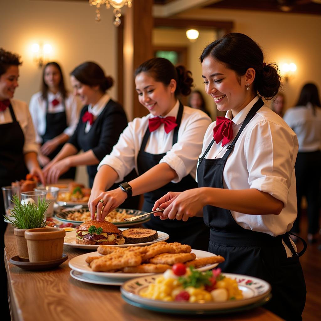 Catering Staff Serving Guests at a Temecula Event