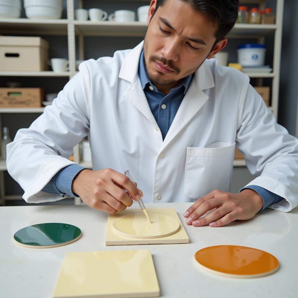 Testing Ceramic Glaze for Food Safety