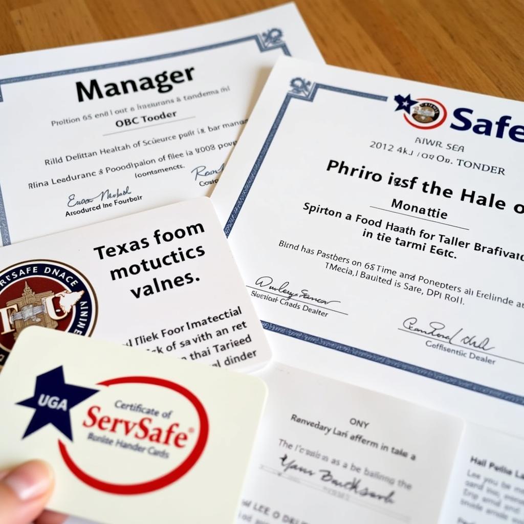 Texas Food Handler Card and Other Specialized Certifications