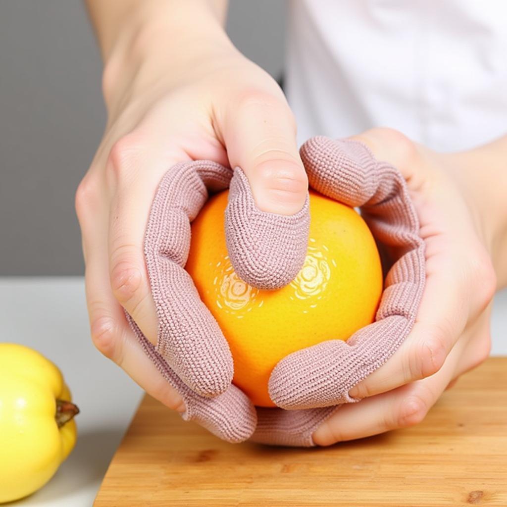 Textured Gloves for Enhanced Grip in Food Prep