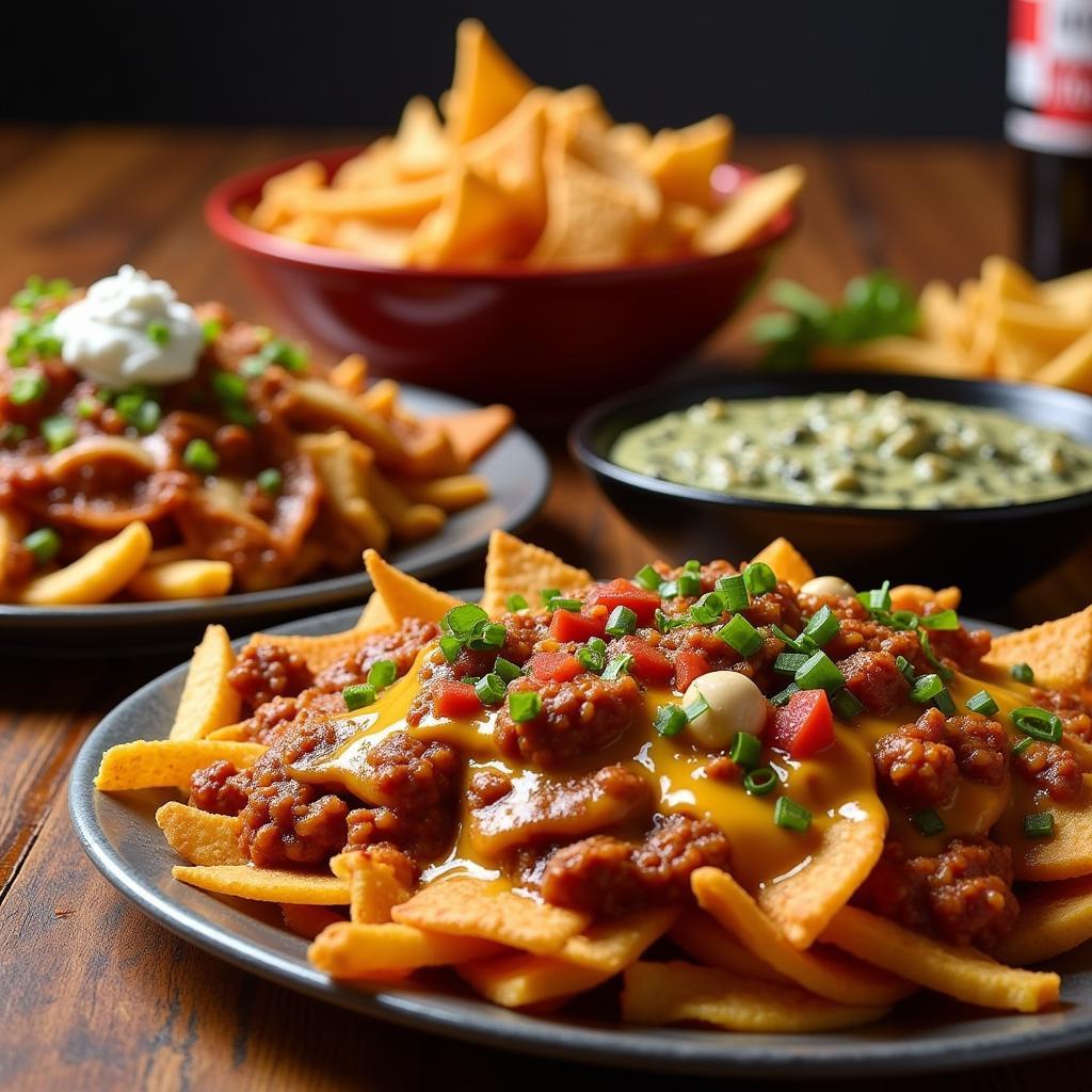 Unique TGI Fridays Snacks: Loaded Nachos, Spinach Artichoke Dip, and Chili Cheese Fries