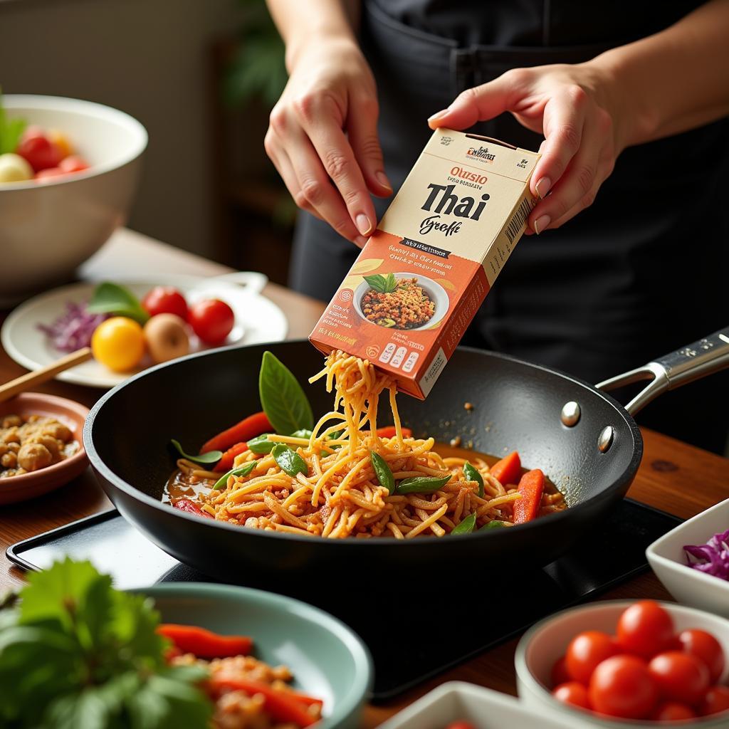 Preparing a Thai Meal with a Food Kit