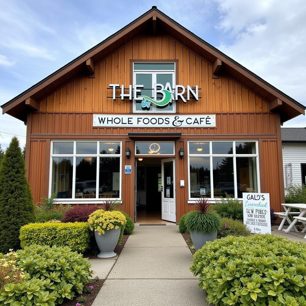 The Barn Whole Foods and Cafe Exterior in Duncan