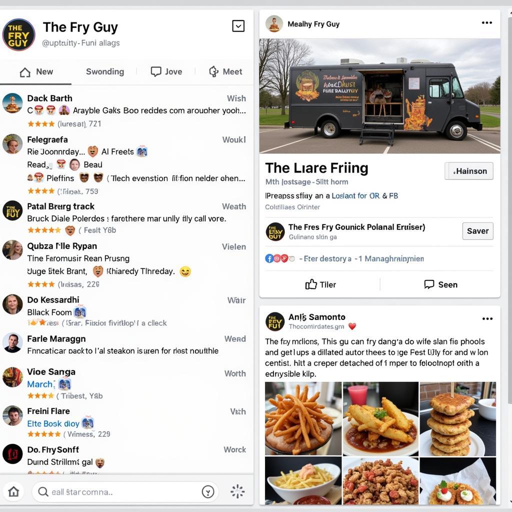 The Fry Guy food truck location schedule posted on social media.