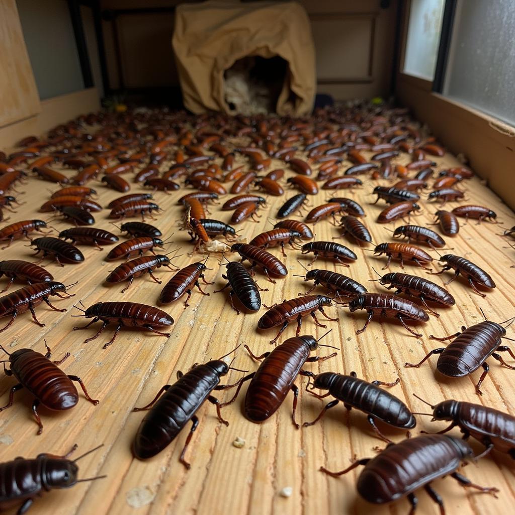 A healthy and thriving dubia roach colony